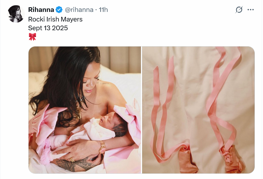 Rihanna and A$AP Rocky Celebrate Arrival of Their Baby Girl, Their Third Child Together