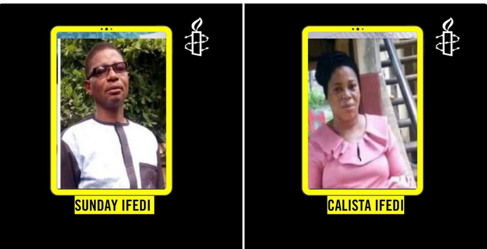Amnesty International Demands Immediate Release of Christian Couple Abducted by Nigerian Security Forces Four Years Ago